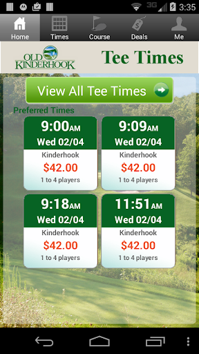 Old Kinderhook Tee Times