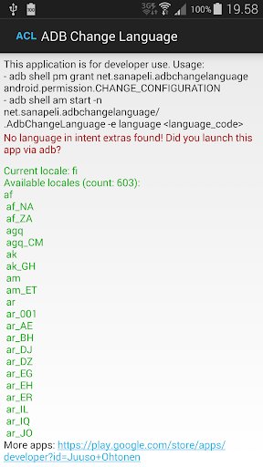 ADB Change Language