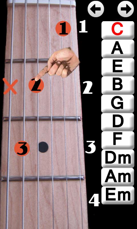 Android application Learn Guitar Chords screenshort