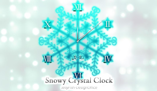 雪の結晶アナログ時計ウィジェット