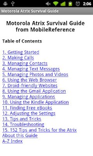 Free Motorola Atrix Survival Guide APK