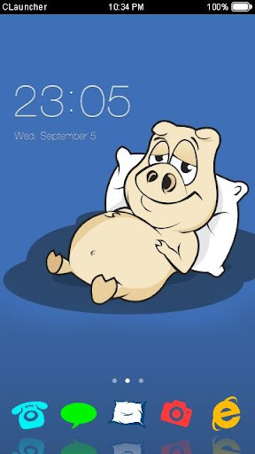 Lazy Pig C Launcher Theme