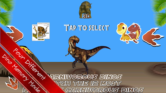 Dinosaur Memory Game for kids