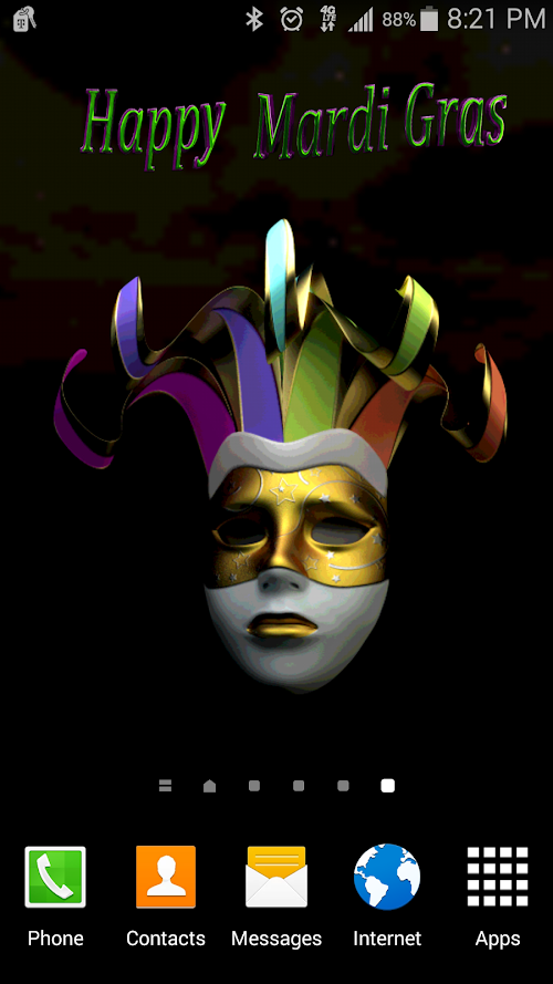 Android application Mardi Gras Live Wallpaper screenshort
