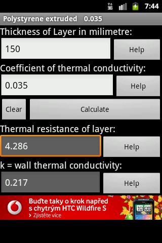 Therm Heat Calculator - screenshot