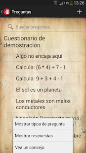 Quizzer Licencia Screen 3