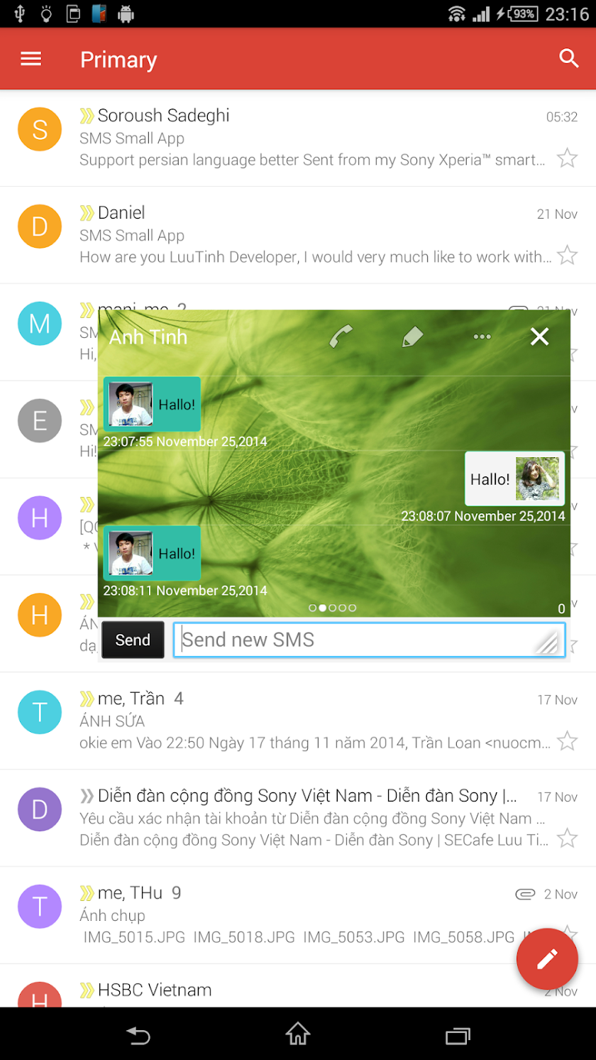 SMS Small App Pro Screen 2
