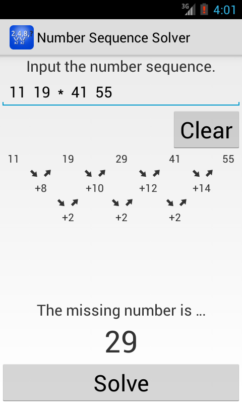 Number sequence solver android apps on google play