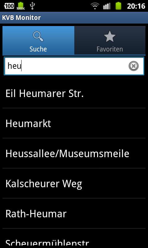 Android application KVB Monitor screenshort