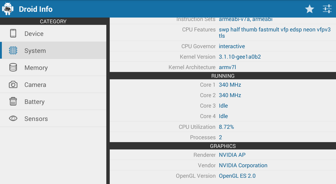 Droid Hardware Info Android Apps on Google Play