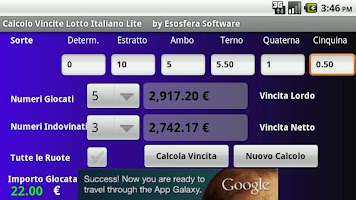 Quanto ho vinto al Lotto? Lite APK 스크린샷 이미지 #1