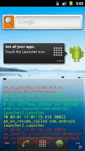 Screenshot #1 of System Diagnostic Event Logs / Android