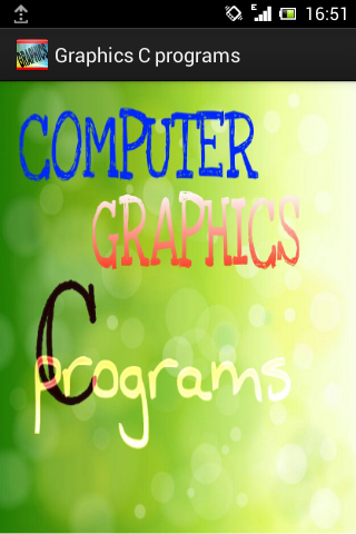 Graphics C programs