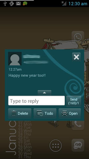 Go SMS Pro Theme - Spiral