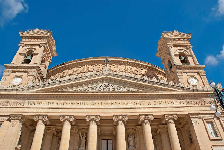 The Church of the Assumption of Our Lady, commonly known as the Rotunda of Mosta, in Mosta, Malta. 