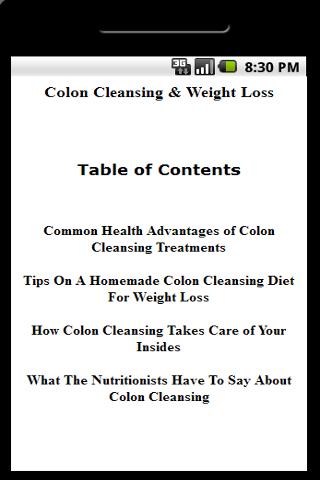 Colon Cleansing Weight Loss