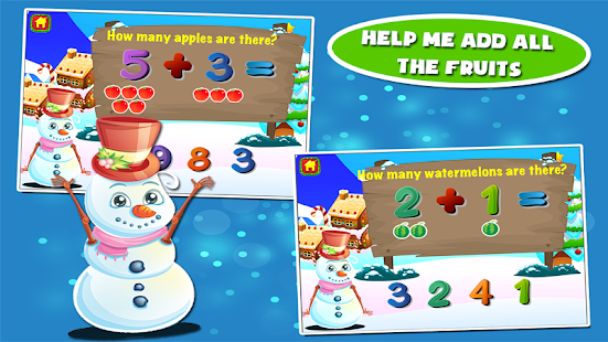 Snowman Preschool Math Games - náhled