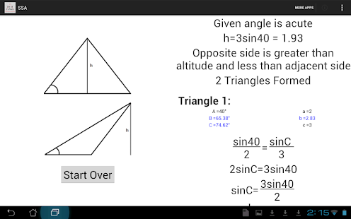 Law of Sines and Cosines Screenshots 0
