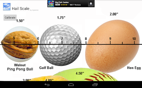 Hail Scale for Storm Spotters