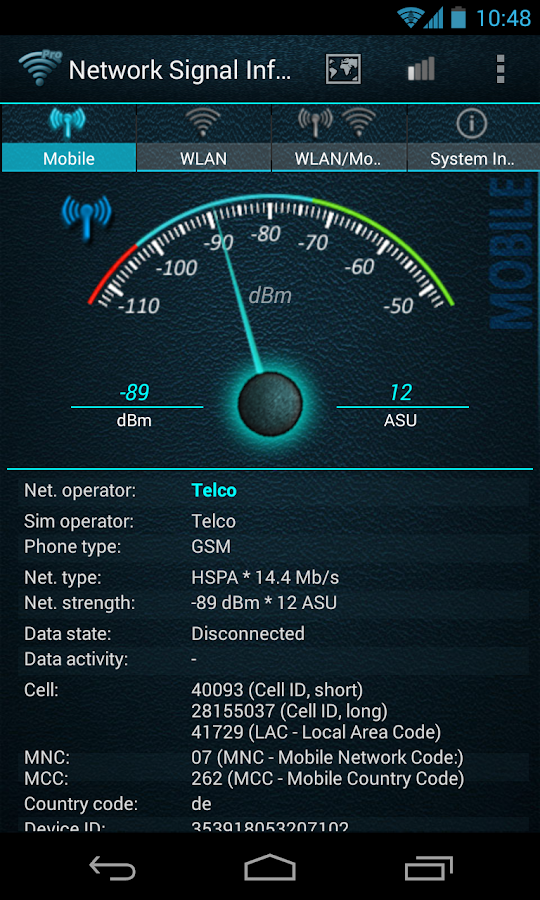 Network Signal Info Pro - screenshot