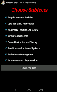 Ham Radio Canadian Basic Test screenshot