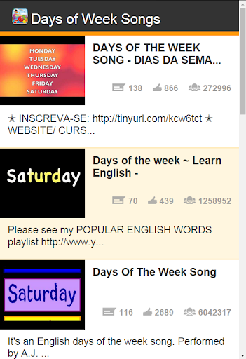 【免費教育App】Days Of The Week Song For Kids-APP點子