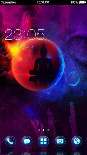 Lord Buddha C Launcher Theme