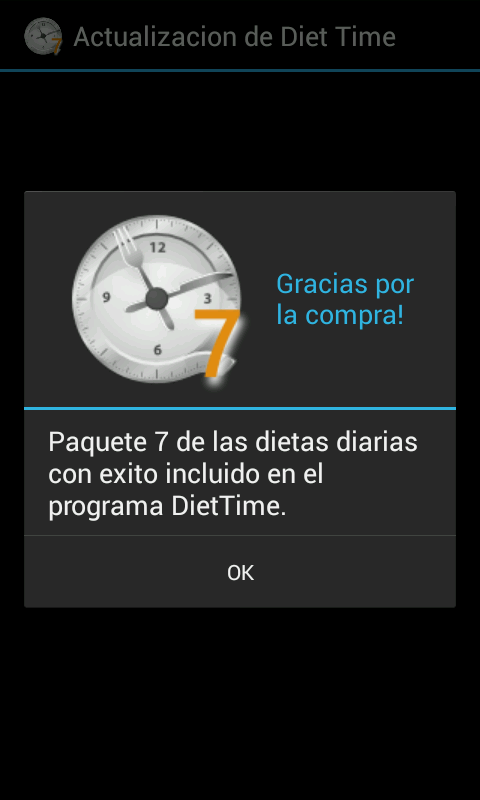 Android application DietTime 7-day Diet Set screenshort