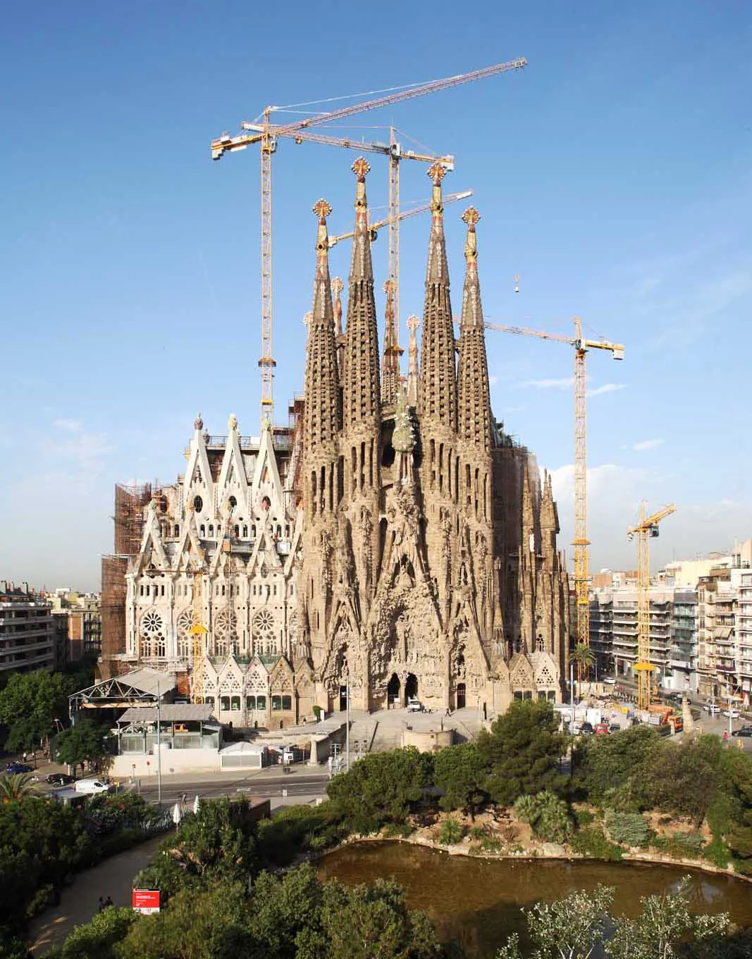 Sagrada-Familia-Barcelona - The Basílica and Expiatory Church of the Holy Family, popularly called Sagrada Família, is the large Roman Catholic church in Barcelona designed by Catalan architect Antoni Gaudí. Construction began in 1882 and is projected to be completed in 2026. Why rush a good thing?