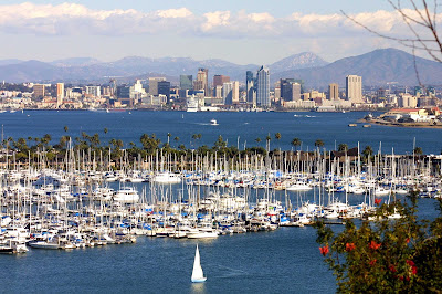 The Downtown San Diego skyline from Point Loma.