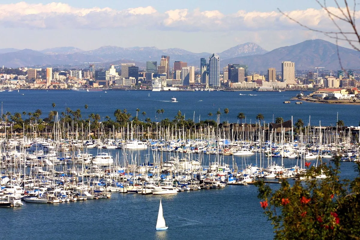 San-Diego-Downtown-skyline - The Downtown San Diego skyline from Point Loma.