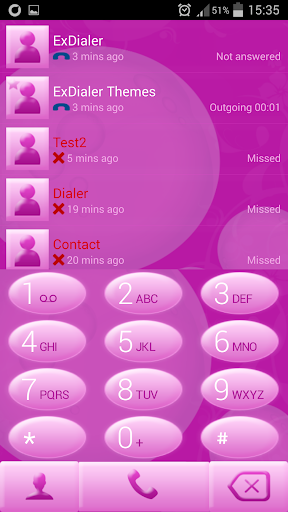 ExDialer Pink Bubble