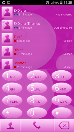 ExDialer粉红色泡沫