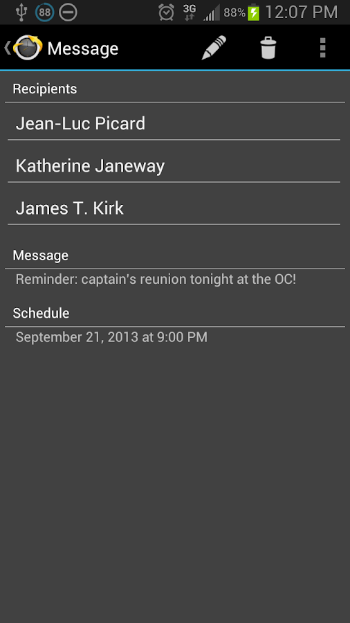    Text Later- screenshot  