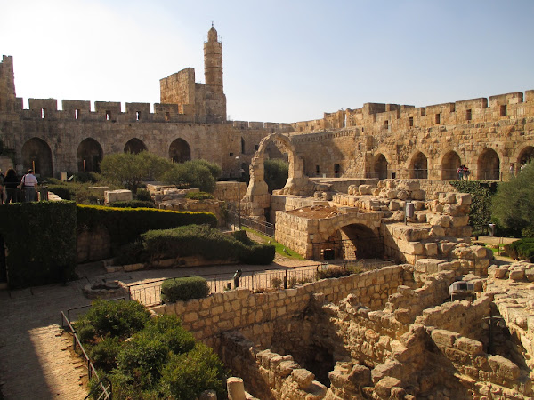 The courtyard of the Tower of David