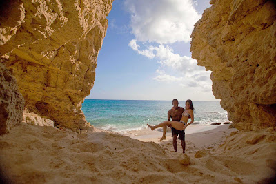 A couple near Cupecoy Beach in St. Maarten.