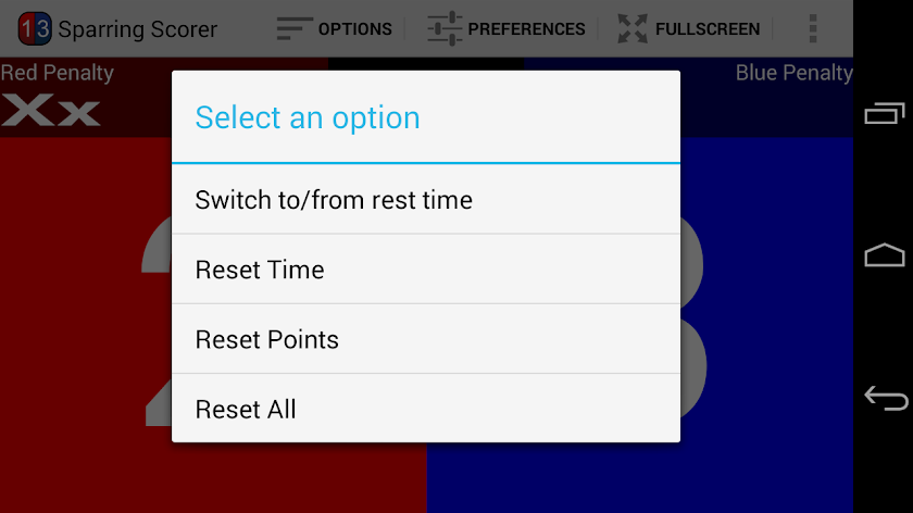 Taekwondo Sparring Scorer Screen 2