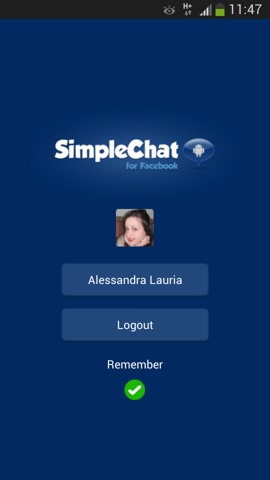 Android application SimpleChat PRO for Facebook screenshort