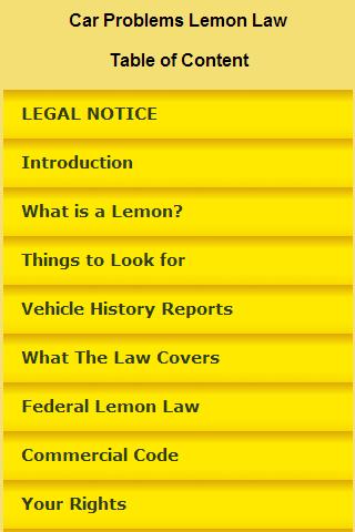 【免費生活App】Car Problems on Lemon Laws-APP點子