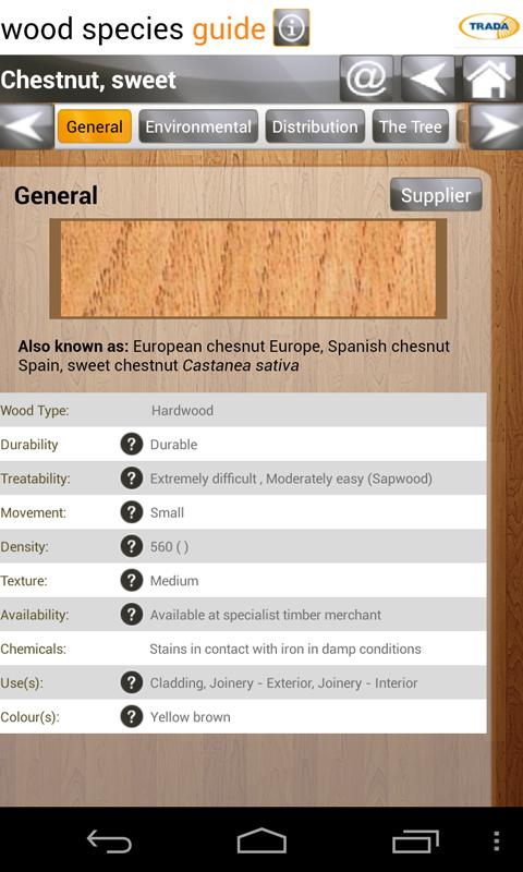 TRADA Wood Species Guide - Android Apps on Google Play