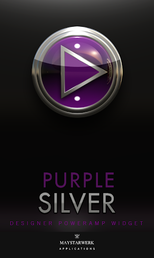 Poweramp Widget Purple Metal