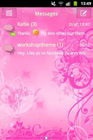 GO SMS Pro Pink Flowers Buy