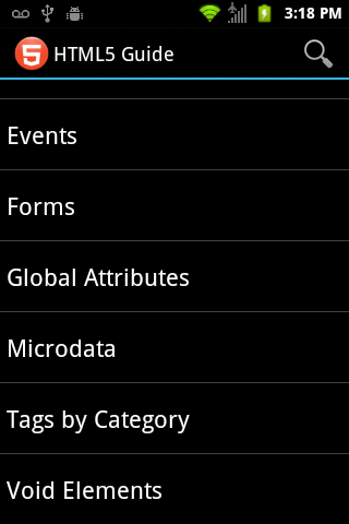 HTML5 Guide Screen 2
