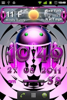 beautiful weather widget pink