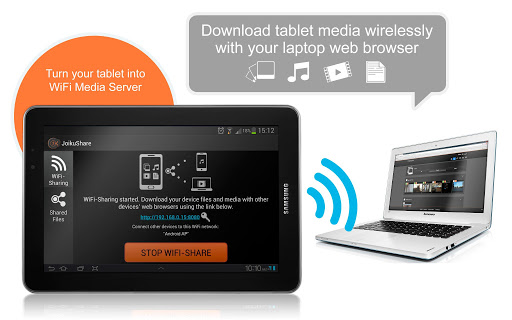 ดาวน์โหลด แบ่งปัน ไฟล์ อินเตอร์เน็ตไร้สาย ฟรี รุ่น 1.2.3 สำหรับ Android