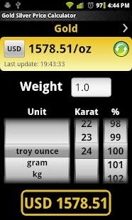Gold Silver Price Calculator screenshot for Android