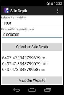 Skin Depth Calculator Screenshots 1