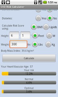 Heart Age Calculator Screen 2