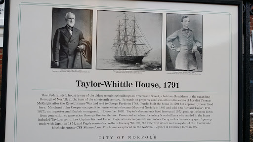 Plaque For Historic Taylor-Whittle House