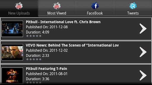 VEVO HD Android app Screenshot 5